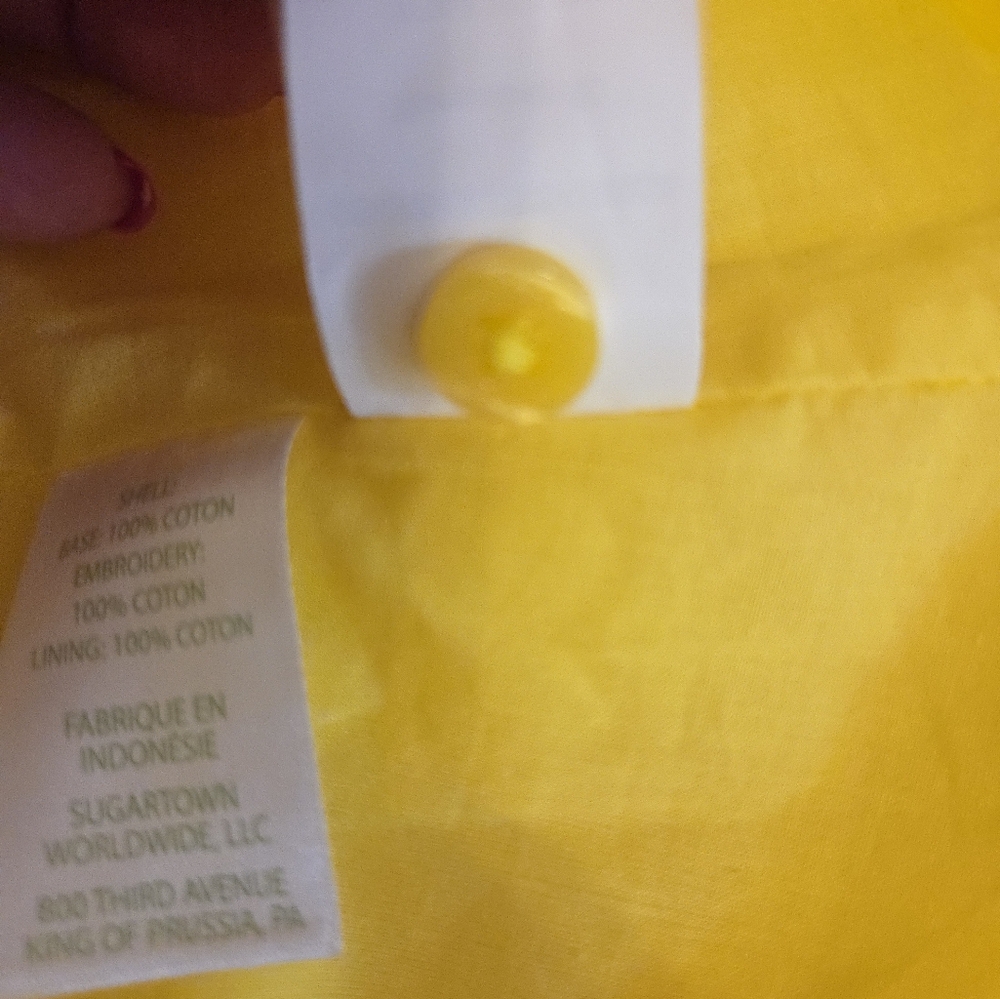 Lilly Pulitzer Kenna Shirtdress Oversize Pinwheel Eyelet Resort Yellow Size 6 - Picture 8 of 11
